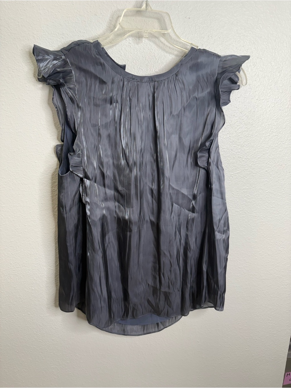 Clinq A Sept Size XL Amiah Sleeveless Blouse In Slate NWT